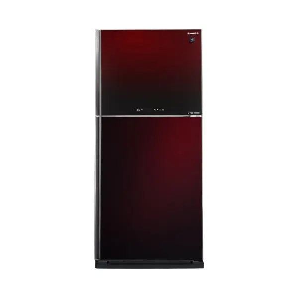 ثلاجه شارب انفرتر نوفروست 480 لترباب زجاج أحمر SJ-GV63G-RD 