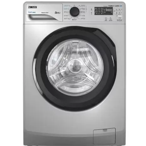 غساله زانوسى فول اوتوماتيك 8ك فضي باب اسود بخار - بريلا ZWF8240SB5