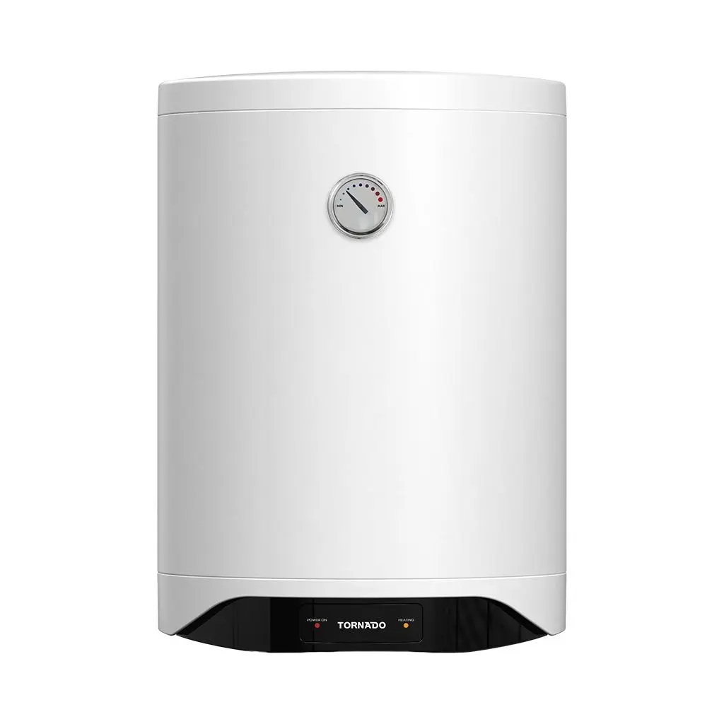 سخان تورنيدو كهرباء 50 لتر ، إينامل ، لمبة ليد ، أبيضTEEE-50MW