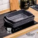 2-piece titanium granite casserole set
