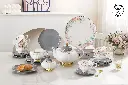 Mixed Flower Tea and Cake Set, 24 Pieces, S4100WA