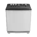 Tornado half-tub washing machine, 12 kg, white and black metal body