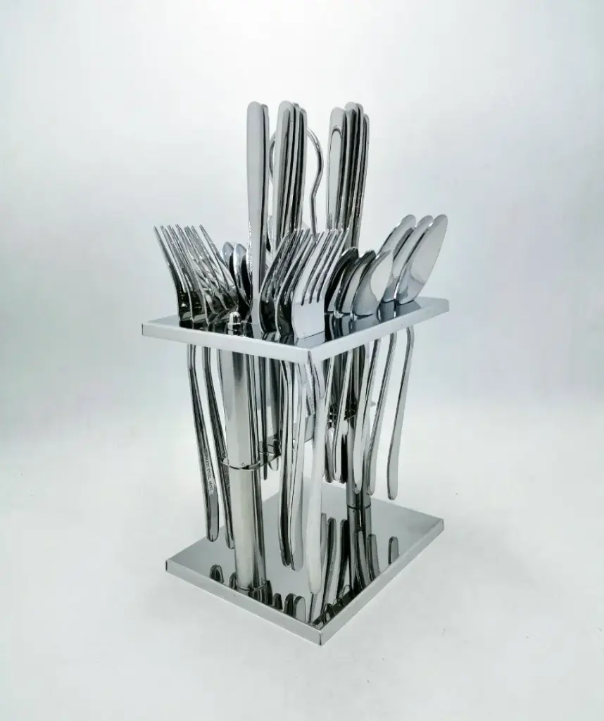 طقم معالق استاند بيد بيضاوي 24 ق 4099