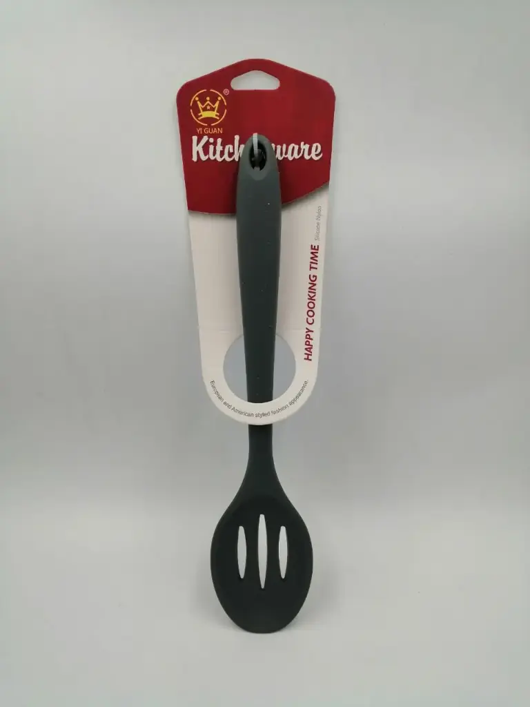 Silicone spoon * Perforated silicone gray