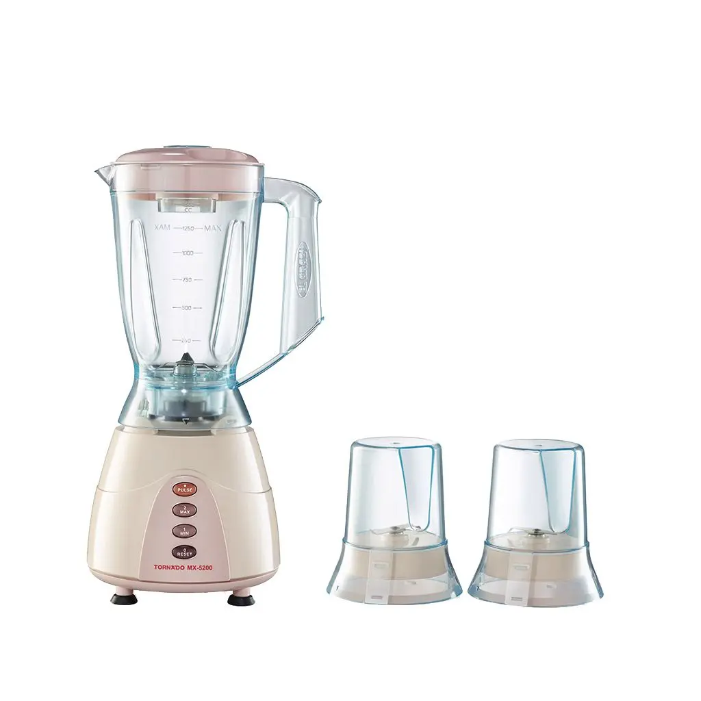 خلاط تورنيدو 500 واط 2 مطحنه 5200 لون بينك
