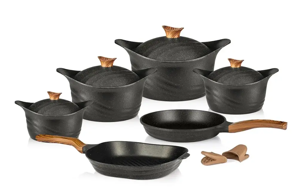 10-piece granite cookware set, Korean model, size 32