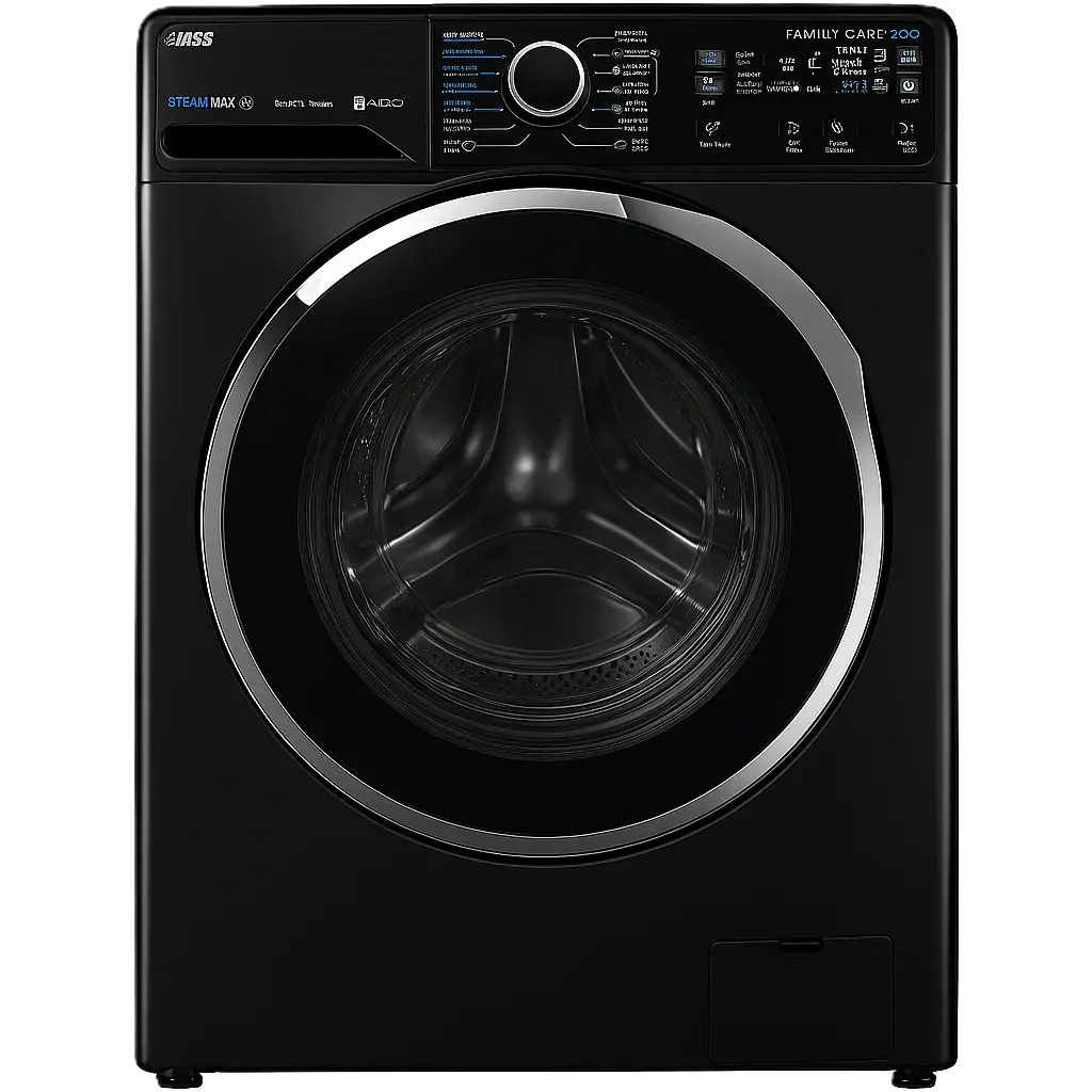 غساله زانوسى 8ك متعدد برامج 1200 لفه لون اسود باب اسود باطار فضي موتور انفرتر 451 ZWF8241BS7