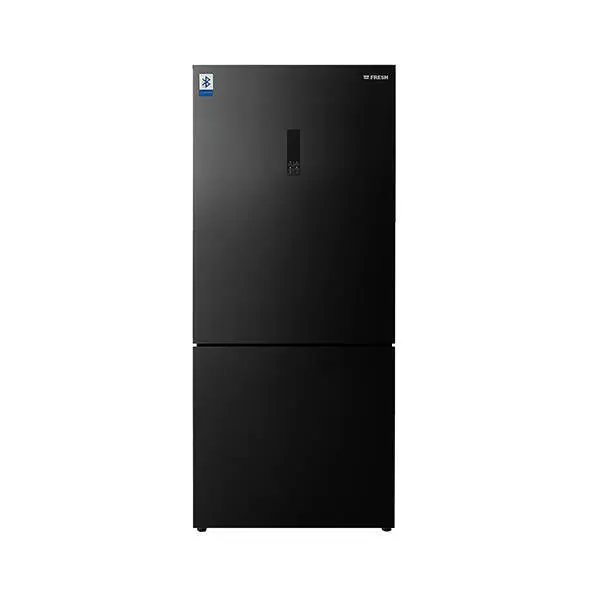 Fresh Harmony Combi Refrigerator NoFrost 530 Liters, 2 Doors Digital Display Black Glass FNB-DR640YGOBM