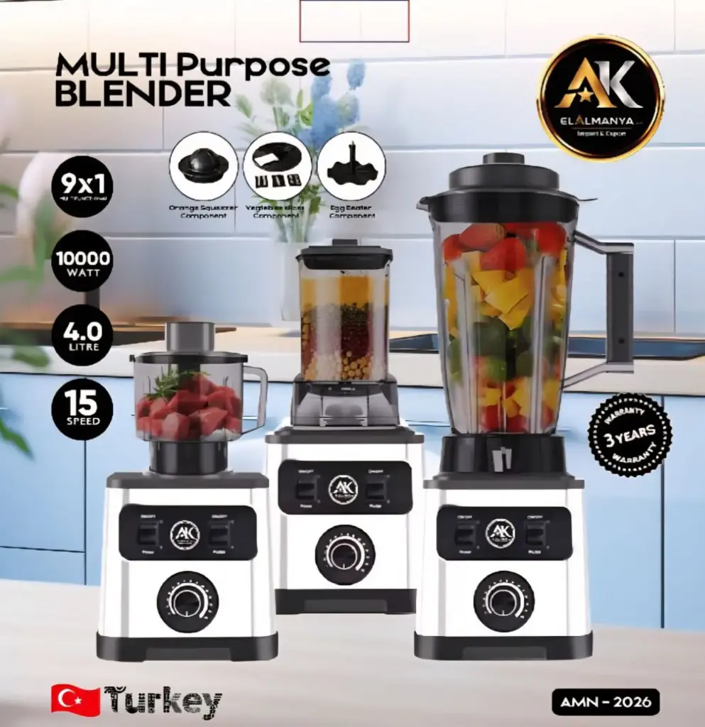 خلاط الالمانيه 9*1 استيل بلكبه والمطحنه 