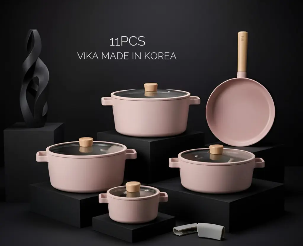 طقم سيراميك نيو فلام 11ق غطاء بيركس 6000فيكا