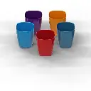 كوب مربع الوان