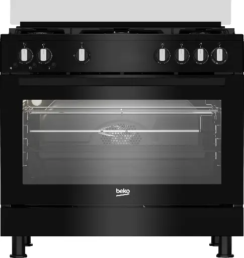 [GGR15115DXNB] بوتجاز بيكو 5شعله امان كامل اسود 90 سم مروحه تبريد مروحه طهى حوامل زهر - GGR15115DXNB