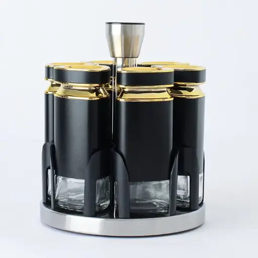 [19867_223519867010] 7-piece rotating triangle spice set