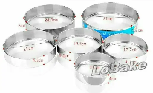 [19869_223519869010] Stainless sieve set 6 * 1