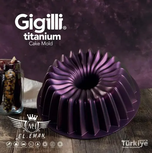 [20415_223520415010] Round titanium granite brioche cake