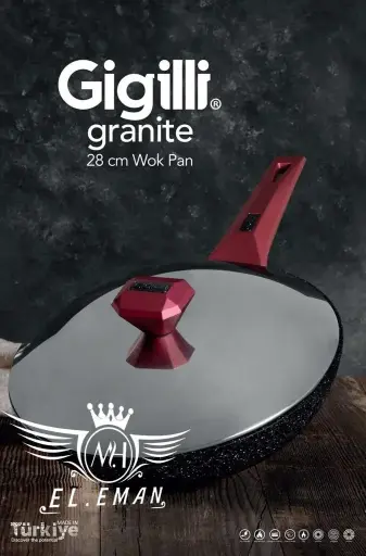 [20417_223520417010] Titanium Granite Wok with Lid M28