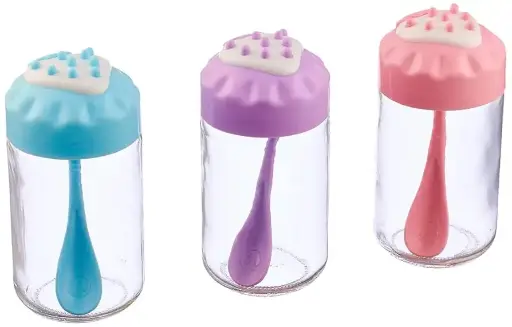 [20445_223520445010] Glass jar with color lid