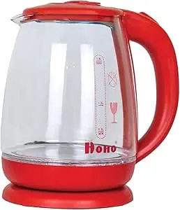 [220520647010] غلايه هوهو 1.8 لتر احمر زجاج