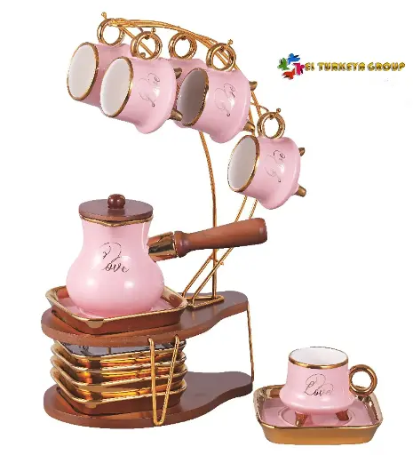 [20816_223520816010] Coffee set with cookies on a stand