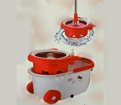 [20961] Kitty bucket with wheels, stainless steel strainer 690