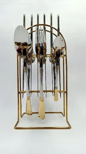 [22194] طقم معالق استاند قولد بيد ليزر 24 ق 13866