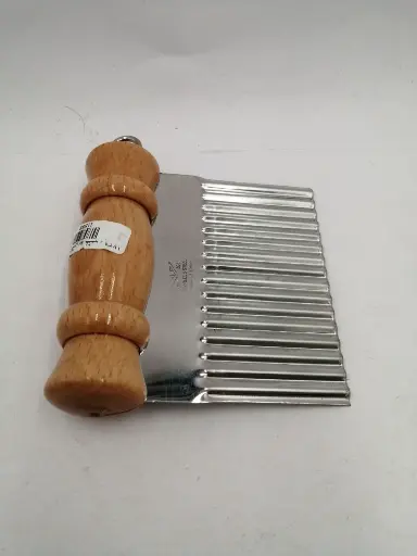 [22217] Pickled stainless steel cutter with wooden handle