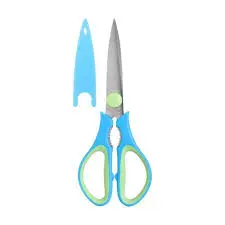 [22254] Scissors with colored sheath and leather handle