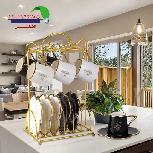 [222220] طقم قهوه 157-169-156على حامل بالطبق 900