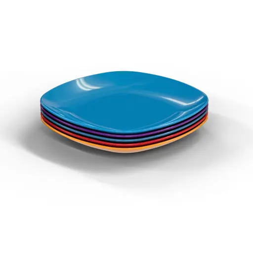 [222338] طبق مسطح 22 سم مدور الوان